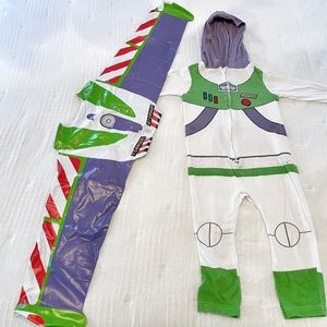 Disney buzz light year zip up costume and wings